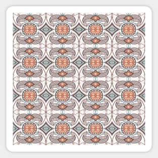 Scandinavian vintage flower pattern Sticker